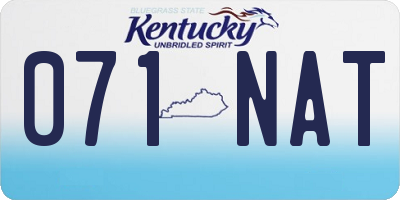 KY license plate 071NAT