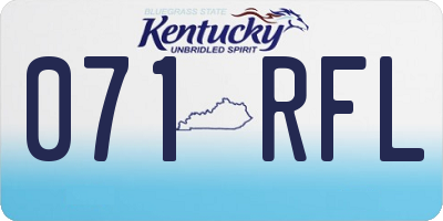KY license plate 071RFL
