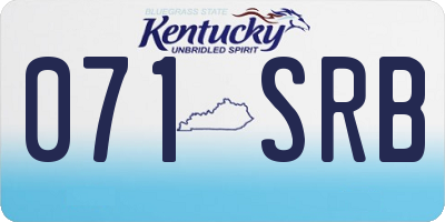 KY license plate 071SRB