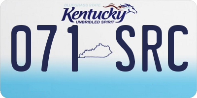 KY license plate 071SRC