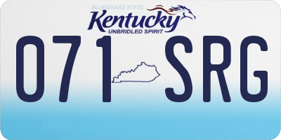 KY license plate 071SRG