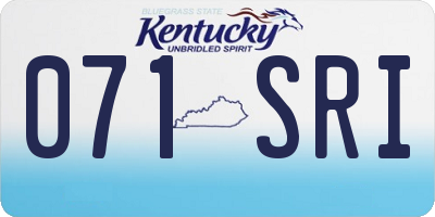 KY license plate 071SRI
