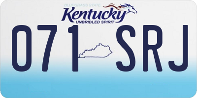KY license plate 071SRJ