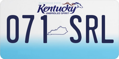 KY license plate 071SRL