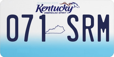 KY license plate 071SRM