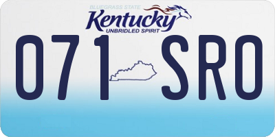 KY license plate 071SRO