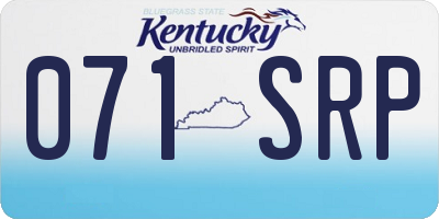 KY license plate 071SRP