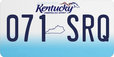 KY license plate 071SRQ