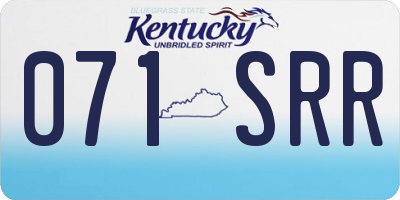 KY license plate 071SRR