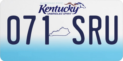 KY license plate 071SRU