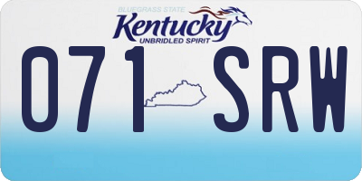 KY license plate 071SRW