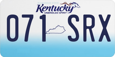 KY license plate 071SRX