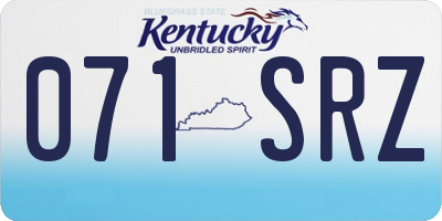 KY license plate 071SRZ