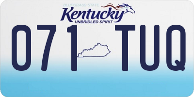 KY license plate 071TUQ