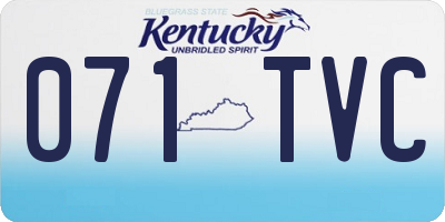 KY license plate 071TVC