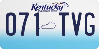 KY license plate 071TVG
