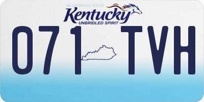 KY license plate 071TVH