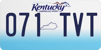 KY license plate 071TVT