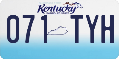 KY license plate 071TYH