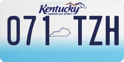 KY license plate 071TZH