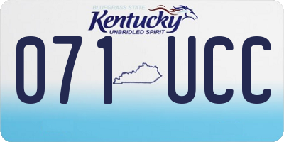 KY license plate 071UCC
