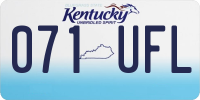 KY license plate 071UFL