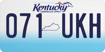 KY license plate 071UKH