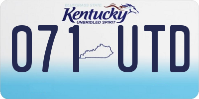 KY license plate 071UTD