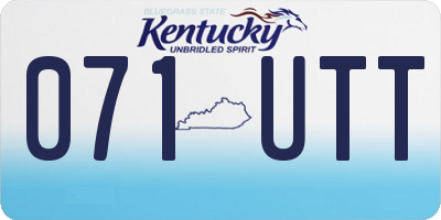 KY license plate 071UTT