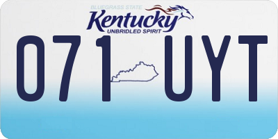 KY license plate 071UYT