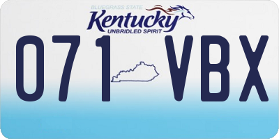KY license plate 071VBX