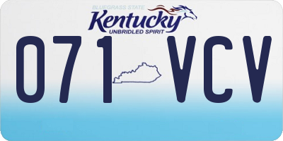 KY license plate 071VCV