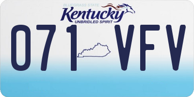 KY license plate 071VFV