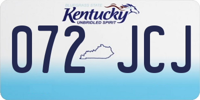 KY license plate 072JCJ