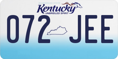 KY license plate 072JEE