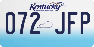 KY license plate 072JFP