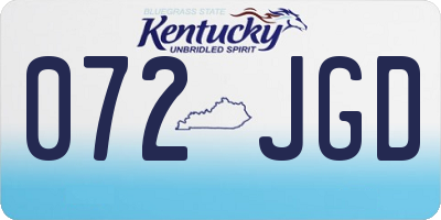 KY license plate 072JGD