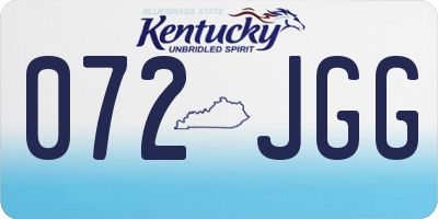 KY license plate 072JGG