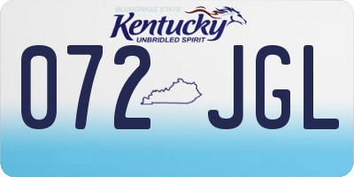 KY license plate 072JGL