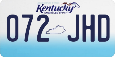 KY license plate 072JHD
