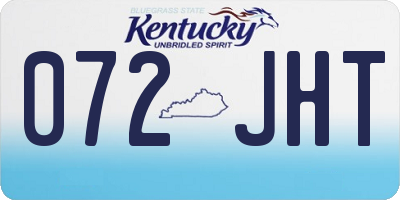 KY license plate 072JHT
