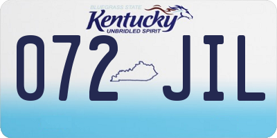 KY license plate 072JIL