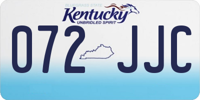 KY license plate 072JJC