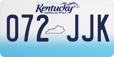 KY license plate 072JJK