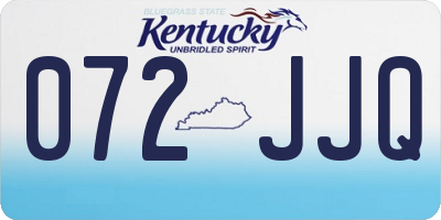 KY license plate 072JJQ