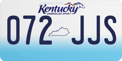 KY license plate 072JJS