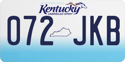 KY license plate 072JKB