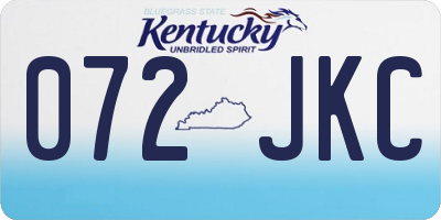 KY license plate 072JKC
