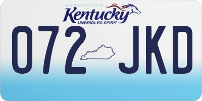 KY license plate 072JKD