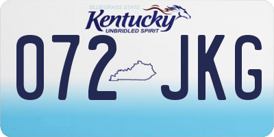 KY license plate 072JKG